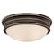 Westinghouse Fixture Ceiling Flush-Mount 60W 2-Light Meadowbrook 13In ORB Hghlght Frost Glass 6370600 - alternate 6